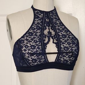 Victoria's Secret Blue Lace Halter Bralette